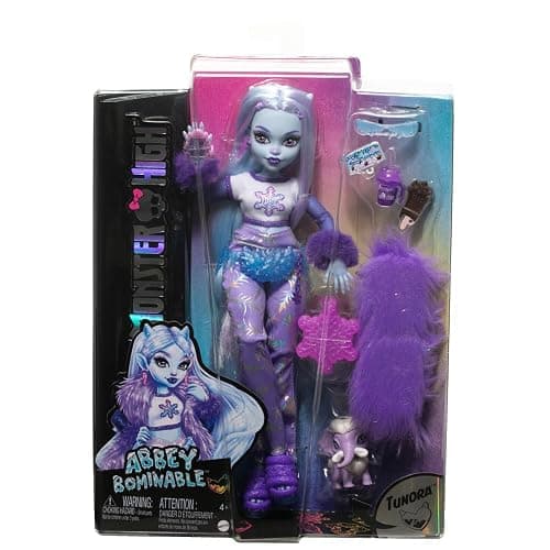 Monster High Doll, Abbey Bominable Yeti Fashion Doll with Pet Mammoth and Themed Accessories thumbnail 6