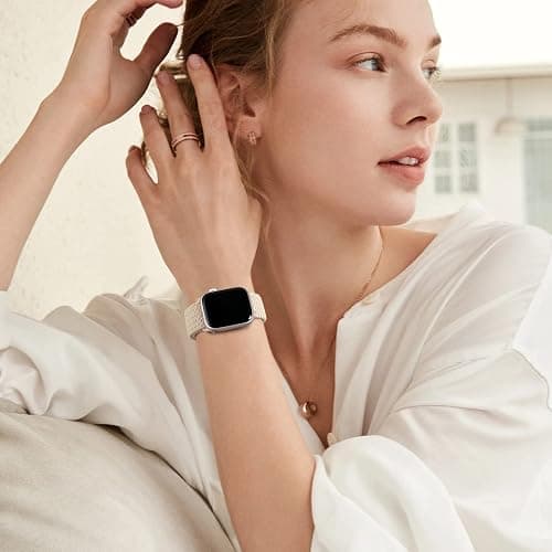 DaQin 4 Pack Braided Stretchy Solo Loop for Apple Watch Bands Women Men 40mm 41mm 42mm 44mm 45mm 46mm 49mm 38mm, Soft Nylon Elastic Sport Strap for iWatch Band Series 11 10 9 8 7 6 5 4 3 2 1 SE Ultra thumbnail 6