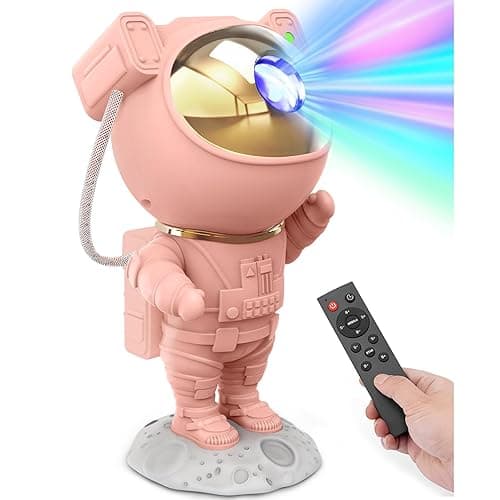 Mooyran Star Projector, Galaxy Projector for Bedroom, Remote Control & Time Space Projection Lamp, Night Light for Kids Adults Gaming Room, Home Theater, Ceiling, Room Decor (Pink Exclusive) - Pink - Image 1