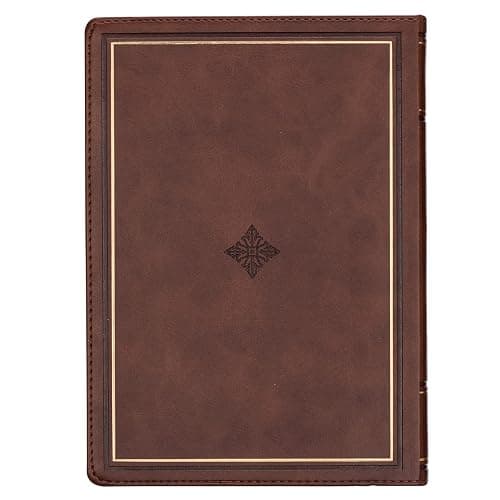 Walking with God 365 Daily Devotions, Large Print Brown Faux Leather thumbnail 2