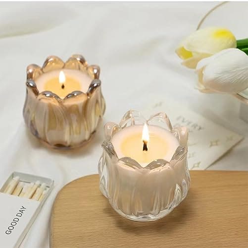 GOLDEAL 12Pcs Gold Votive Candle Holders, Thick Glass Tea Light Candle Holder Bulk, Tealight Candle Jars for Wedding Table Decor, Party Supplies, Bridal Shower Decorations, Centerpieces for Tables thumbnail 4