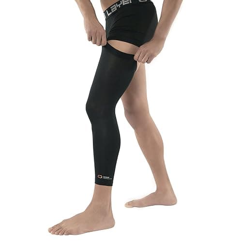 Copper Compression Leg Compression Sleeve - Copper Infused Knee Stabilizer Brace for Running, Meniscus Tear, ACL, MCL, Arthritis, Joint Pain Relief - Thigh & Calf Support for Men & Women thumbnail 7