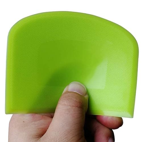 ALLTOP Bowl Spatula & Bench Scraper,Flexible Plastic Multipurpose Kitchen Pastry Cutter Tool,Food Scrappers for Bread Dough Baking Cake Fondant Icing,Set of 2 Pieces - White,Green thumbnail 9
