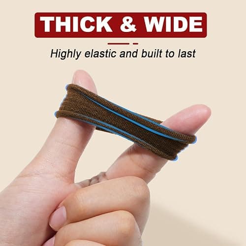 IKOCO 150PCS Hair Ties No Damage for Women, Ouchless Cotton Hair Ties for Thick Hair, Brown thumbnail 3