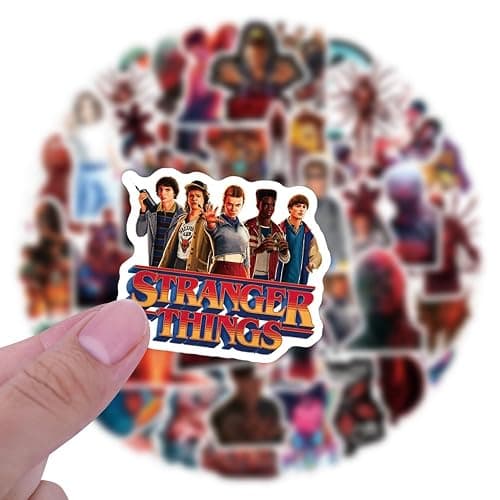 62PCS Stranger 5 Stickers Pack, Waterproof Things Vinyl Stickers for Adult Teen Laptop Bumper Skateboard Water Bottles Phone Guitar Travel Case Bike thumbnail 3