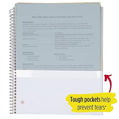 Five Star Style Spiral Notebooks + Study App, 3 Pack, 1 Subject, College Ruled Paper, 11" x 8-1/2", 100 Sheets, 1 Count (820000F) thumbnail 4