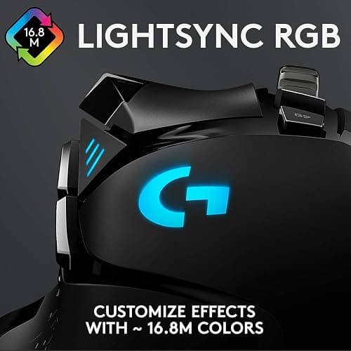 Logitech G502 HERO High Performance Wired Gaming Mouse, HERO 25K Sensor, 25,600 DPI, RGB, Adjustable Weights, 11 Buttons, On-Board Memory, PC/Mac thumbnail 6