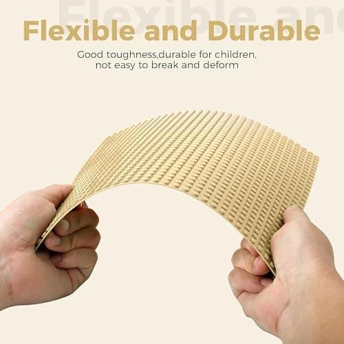 Etarnfly Classic Baseplates Building Plates-10" x 10" Building Boards,100% Compatible with All Major Brands and Activity Table, Creative Platforms Mats for Toy Bricks (Sand, 8 Pack) thumbnail 7