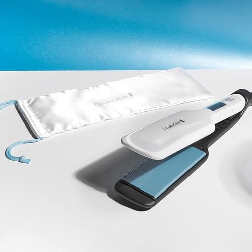 Remington Shine Therapy Wide (45mm) Floating Plate Hair Straightener with Advanced Ceramic coating infused with Moroccan Argan Oil for sleek & smooth glide, 9 settings 150°C–230°C, S8550 thumbnail 5