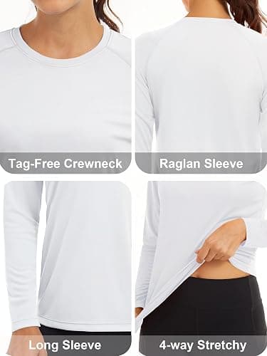MAGCOMSEN Women's Long Sleeve Shirts UPF 50+ Sun Protection Shirts for Hiking Fishing Workout Rash Guard thumbnail 4