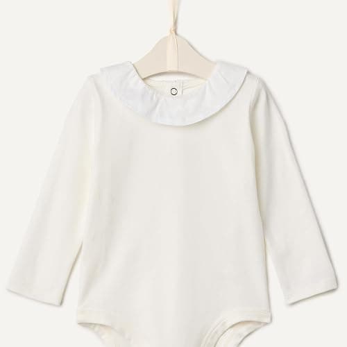 Amazon Essentials x Sofia Grainge Baby Girls' Long-Sleeve Ruffle Collar Bodysuit, Pack of 2 thumbnail 4