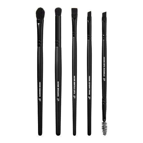 e.l.f. Ultimate Eyes 5 Piece Brush Collection, Makeup Brushes For Eyeliner, Eyeshadow, Brows & more, Vegan & Cruelty-Free thumbnail 2