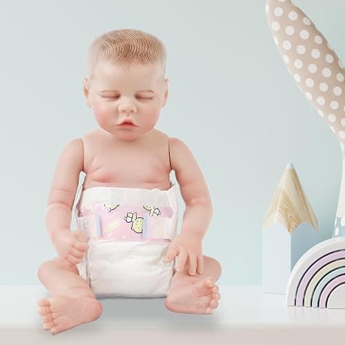 D.A.Y. Republic 5pc Baby Dolls Nappies - Reusable Diapers for Dolls, Great Pretend Play Nurturing Accessories Toy Gift for Kids (5pc Baby Doll Nappies) thumbnail 2