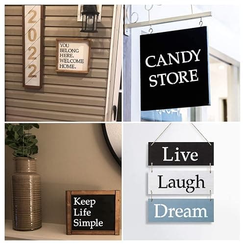 3 Inch Alphabet Letter Stencils for Painting - 70 Pack Letter and Number Stencil Templates with Signs for Painting on Wood, Reusable Letters and Numbers Stencils for Chalkboard Wood Signs & Wall Art thumbnail 4