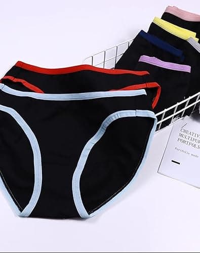 Finihen Girls Cotton Bikini Underwear Teens Panties Hipster Soft Multipacks | Breathable Fabric,Cotton-Spandex Stretch Blend,Classic low-rise bikini cut thumbnail 2