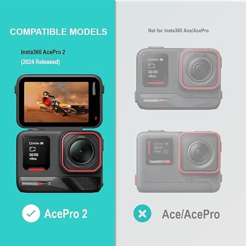 iDaPro [2 Pcs]Screen Protector for Insta360 Ace Pro 2+[2Pcs]Lens Protector for AcePro 2 Lens+[2Pcs]PET(Not Glass) for Insta 360 Ace Pro2 Front Screen,Tempered Glass,9H Hardness,Anti-Scrach,Anti-Bubble thumbnail 2