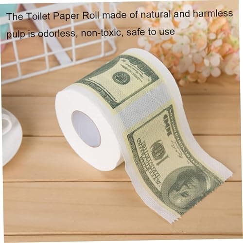 Toilet Paper Roll 100 Euro Pattern Tissue 3 Layers Money Print Toilet Roll for Bathroom Office Equipment thumbnail 9