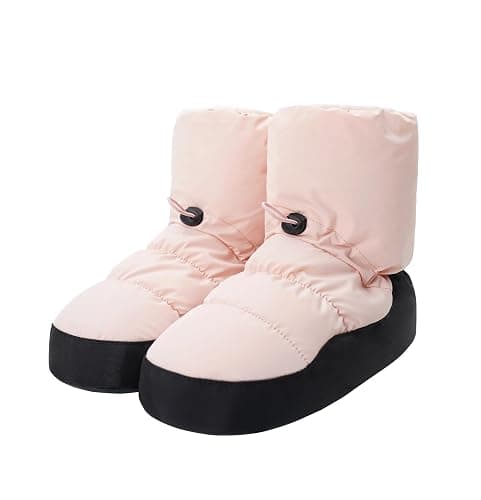 Daydance Teen Girls Women Ballet Warm up Booties Dance Shoes with Adjustable Drawstring - Image 1