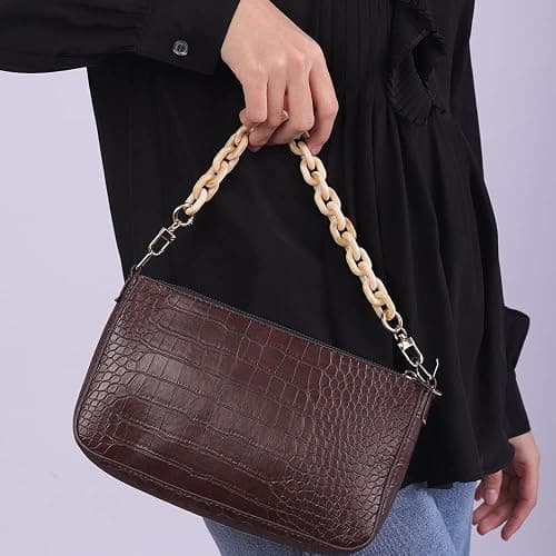 Wiwpar Acrylic Bag Chain Strap Shoulder Purse Handbag Straps Replacement Chain with Gold Buckle (Style 4) thumbnail 3