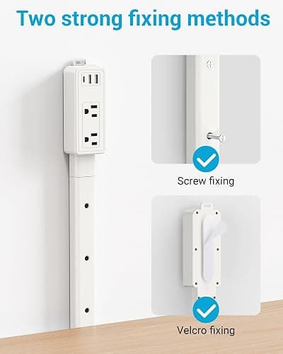 Outlet Extender Stick, 360° Rotatable Modular Plug Expander with 2 AC Outlets, USB-A & USB-C Ports, Free Combination 9” to 36”, Wall Socket Extender for Nightstand, Sofa, Bed, Cabinet, Home & Dorm thumbnail 4
