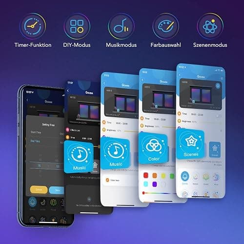 Govee WiFi LED Strip 10m, Smart RGB LED Streifen 2x5m, App-steuerung, Farbwechsel, Musik Sync, funktioniert mit Alexa und Google Assistant thumbnail 6
