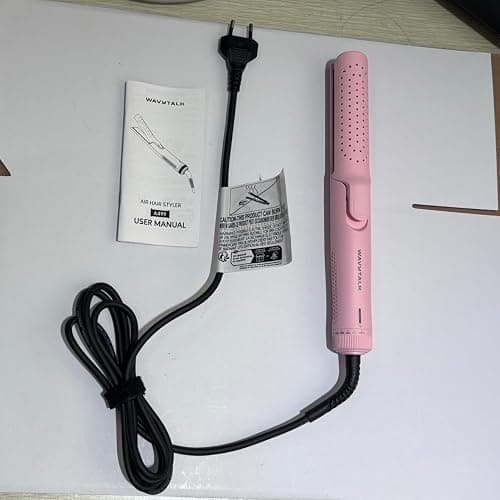 Wavytalk Airflow Styler Curling Iron, Cool Curl, 360° Cool Air Lock in Style for Lasting Curls, Reduces Damage, 2 in 1Hair Straightener and Curler, 1.25 Inch, Anti-Scald for Short Long Hair, Pink thumbnail 12
