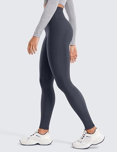 CRZ YOGA Fleece Lined Leggings 28'' - Thermal Casual Lounge Workout Yoga Womens Full Length Pants Winter Warm thumbnail 6