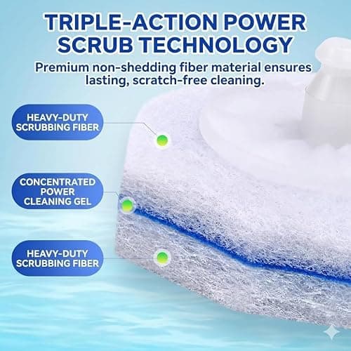 Cecailin 120pcs Disposable Toilet Brush Refills, Bulk Toilet Bowl Cleaner Refill Pads, Compatible with Most Toilet Cleaning Wands, High-Value Scrubber Replacement Heads, 120 Count thumbnail 2