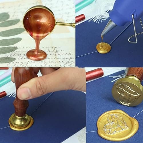 Pearl White Wax Seal Sticks, ONWINPOR 30pcs Glue Gun Metallic White Wax Sealing Sticks for Waxseal Stamp, Wedding Invitations, Envelope Letter Sealing (Pearl White) thumbnail 4
