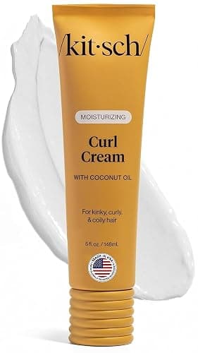 Kitsch Moisturizing Curl Cream for Curly Hair – Lightweight Curly Hair Products for Men & Women | Defines Curls, Controls Frizz & Boosts Shine | Hydrating Curling Cream - Image 1