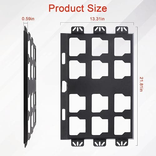 Packout Mounting Full Plate,The Wall Mount Compatible for Milwaukee,Two Black Organizer Compatible for Milwaukee thumbnail 6