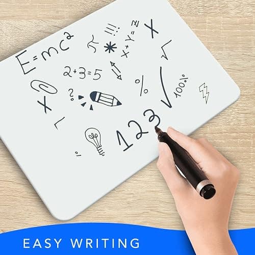 Small White Board 9X12 Dry Erase Mini Lapboard 2 PK Double Sided for Kids | Includes 2 Whiteboards with Blank and Lined Sides, Safe Rounded Edges Ideal for Classroom, Homeschooling, Office thumbnail 6