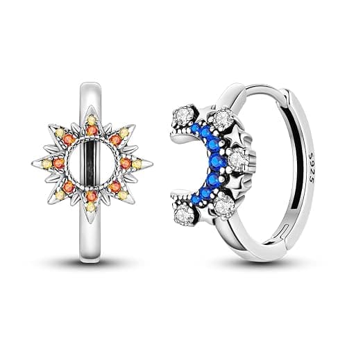 MULA 925 Sterling Silver Hoop Earrings for Women Cute Earrings 5A Cubic Zirconia - Image 1