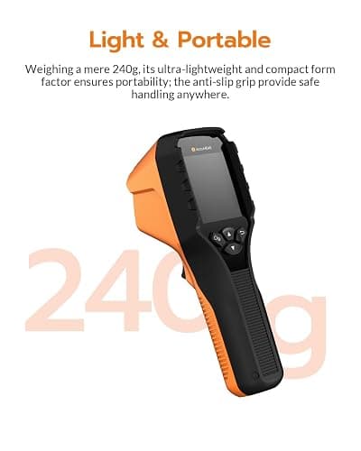 AccuMEMS GT14S Thermal Imaging Camera with Thermometer Mode, Ultra-Light 240g, -4°F~1022°F Range, 14H Runtime, Live Tracking with Edge-Enhanced Display, Infrared Camera for HVAC/Electrical Inspection thumbnail 8