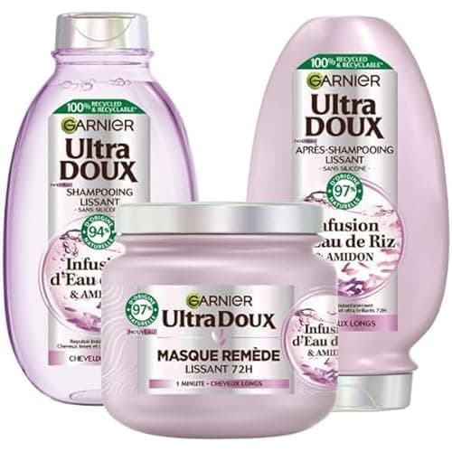 Garnier Ultra Doux - Coffret Routine Lissante Douceur & Brillance - À l’Infusion d’Eau de Riz - Image 1