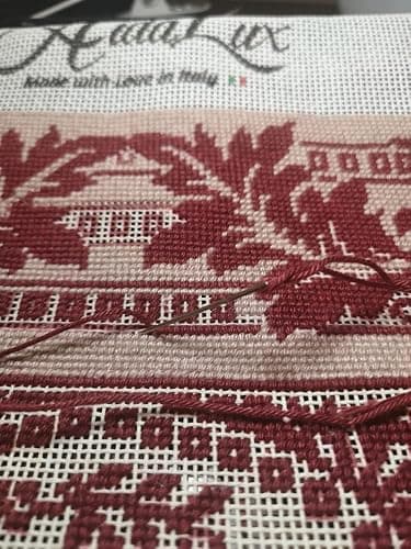 Zweigart Orange Line Blank Mono Deluxe 18-Mesh White Needlepoint Canvas 20"X 18" thumbnail 2