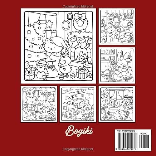 Fuzzy Buddies: Adorable and Relaxing Coloring Pages Featuring Cute Fuzzy Animals and Cozy Scenes for Teens and Adults thumbnail 2