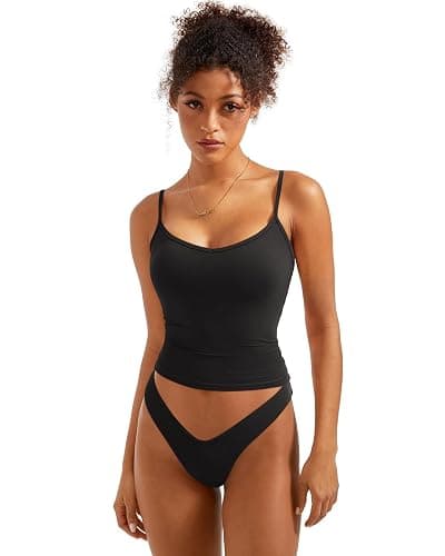 SUUKSESS Women Sexy V Neck Tank Tops Y2K Going Out Top Fitted Basic Cami Shirts thumbnail 3
