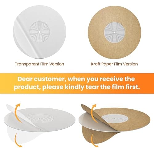 Turntable Mat Record Platter Slipmat: Acrylic Record Player Platter Vinyl Slip Mats for Turntables Antistatic Tighter & Defined Bass, White thumbnail 4