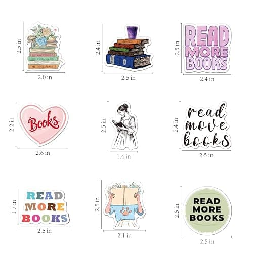 Book Stickers for Kindle, Bookish Reading Stickers for Laptop, Booktok Book Lover Clear Case Gifts Accessories for Teens Adults thumbnail 3