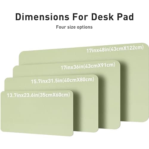 Aothia Leather Desk Pad Protector, Large Mouse Pad, Office Desk Mat, Non-Slip PU Leather Desk Blotter, Laptop Desk Pad, Waterproof Desk Writing Pad for Office and Home (Grass Green, 23.6" x 13.7") thumbnail 4