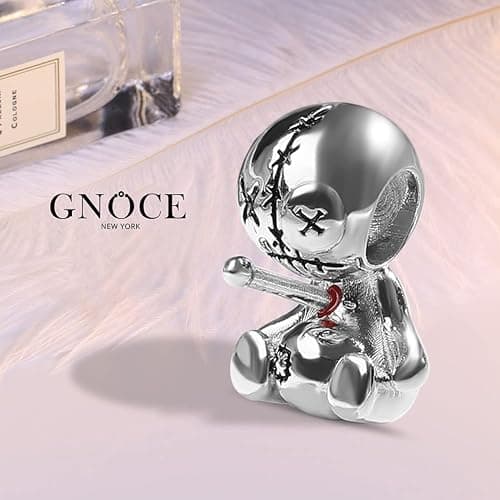 GNOCE Voodoo Doll Pendant Charm 925 Sterling Silver Dangle Bead Charms For Women Bracelet/Necklace Halloween Gifts For Wife (color-8) thumbnail 3