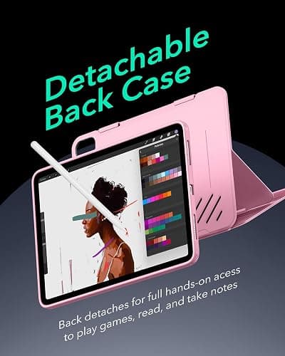 ESR for iPad Air 11 Inch Case M3/M2 (2025/2024), iPad Air 5th/4th Gen Case (2022/2020) 10.9 Inch, Removable Magnetic Cover, Adjustable Portrait/Landscape Stand, 9 Standing Angles, Pink thumbnail 7