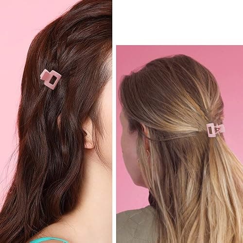 Ahoney 10Pcs Small Pink Hair Claw Clips for Women & Girls, Mini Cute Jaw Clips for Thin Hair with Gift Box thumbnail 2