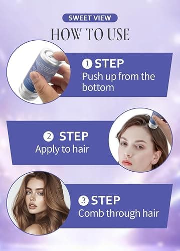 SWEET VIEW Hair Wax Stick, Flexible Hold Fly Away Hair Tamer, Slick Back Hair Cream/Gel for Sleek Ponytail, Smooth Flyaways & Frizz, Non-Greasy Hair Styling Accessory Pomade/Balm for Toddler, Kid thumbnail 6