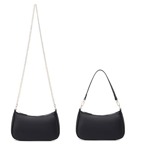 Shoulder Bag for Women Y2K Handbag PU Leather Classic Clutch Small Black 90s Purse thumbnail 6