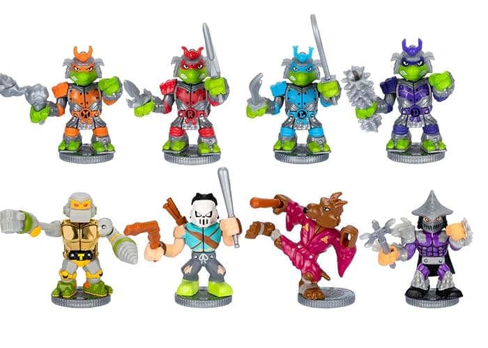 Full Set of 8 Unique Characters - Legends of Akedo Teenage Mutant Ninja Turtles, Mini Battling Warriors TMNT Figure with Samurai Deco Ready to Battle, with Unique Weapons, Ready, Fight, Split Strike - Image 1