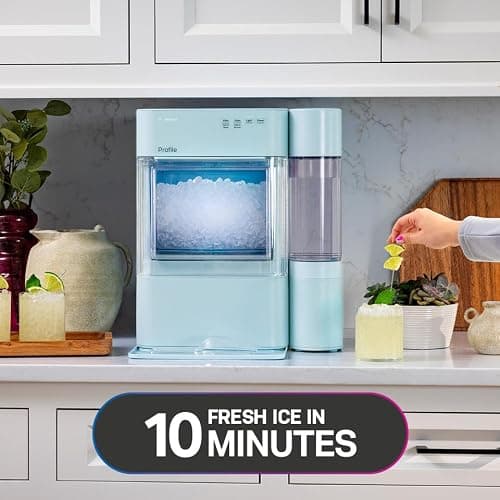 GE Profile Opal 2.0 XL with 1 Gallon Tank, Chewable Crunchable Countertop Nugget Ice Maker, Scoop Included, 38 lbs in 24 Hours, Pellet Ice Machine with WiFi & Smart Connected, Moonstone Blue thumbnail 8