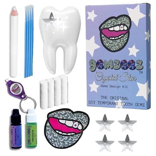 Gemzeez: The Original DIY Temporary Tooth Gemz Starter Kit (Crushed Ice) and 1,000 Gemz thumbnail 8