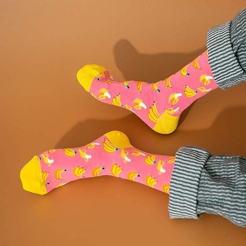 BISOUSOX Funny Socks for Men, Crazy Novelty Mens Dress Socks, Silly Funky Birthday & Father's Day Socks Size 8-12 thumbnail 5